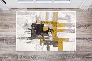 lot 19047 image: Rugshop Contemporary Modern Abstract Area Rug 2 x 3 Gold