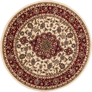 lot 19048 image: Well Woven Barclay Medallion Kashan Ivory Traditional Area Rug 311 Round