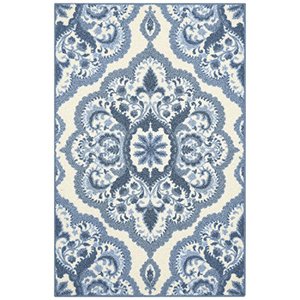 lot 19051 image: Maples Rugs Vivian Medallion Area Rugs for Living Room & Bedroom Made in USA, 34 x 5, Blue