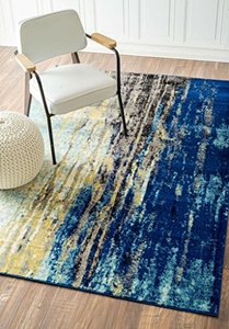 lot 19056 image: nuLOOM Waterfall Vintage Abstract Area Rug, 5 x 7 5, Blue
