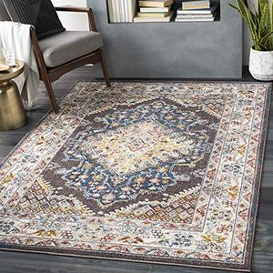 lot 19058 image: Artistic Weavers Anja Oriental Medallion Area Rug, 5 ft 2 in x 7 ft, Dark Brown
