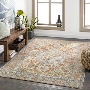 lot 19061 image: Artistic Weavers Amaury Outdoor Medallion Area Rug, 53 x 73, Burnt Orange
