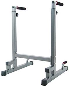 lot 19078 image: BalanceFrom Multi-Function Dip Stand Dip Station Dip bar with Improved Structure Design, 500-Pound Capacity (Gray)