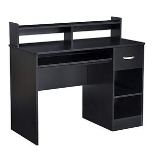 lot 19115 image: ROCKPOINT Axess Computer Desk with Keyboard Tray,Black