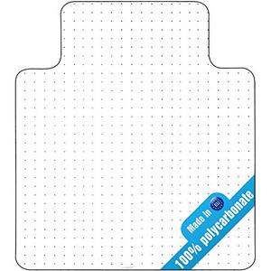 lot 19118 image: Office Chair Mat for Carpeted Floors Polycarbonate Transparent for Rolling Desk Computer Chairs Low and Medium Pile Carpets 36 X 48 X18 with Lip Heavy Duty Thick and Sturdy Shipped Flat