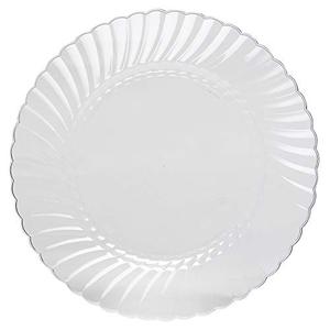 lot 19131 image: Classicware Dinnerware Shrink Wrapped Plastic Plates, 10.25-Inch, Clear (36 Count)