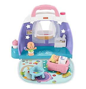 lot 19146 image: Fisher-Price Little People Cuddle & Play Nursery, Portable Nursery Play Set for Toddlers and Preschool Kids Up to Age 5
