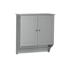 lot 19156 image: RiverRidge Ashland Collection Two-Door Wall, Gray Cabinet