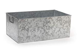 lot 19161 image: G.E.T Galvanized Metal Iced Beverage Party Tub with Handles, 8.5 Gallon