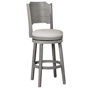 lot 19167 image: Hillsdale Clarion Swivel Bar Stool, Barstool, Distressed Gray