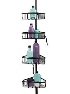 lot 19187 image: Zenna Home, Bronze Shower Tension Pole Caddy