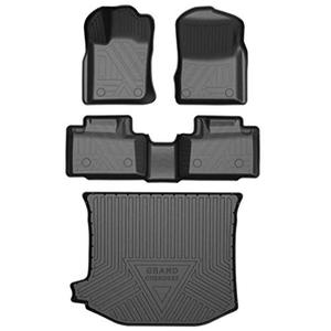 lot 19188 image: SUPER LINER All Weather Floor Mats for 2016-2021 Jeep Grand Cherokee NOT for Jeep Cherokee -Custom Fit Car Floor Mats Cargo Liner Rear Cargo Tray Trunk Waterproof Interior Accessories