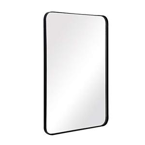 lot 19196 image: ANDY STAR Wall Mirror for Bathroom, 24x36 Inch Black Bathroom Mirror, Stainless Steel Metal Frame with Rounded Corner, Rectangle Glass Panel Wall Mounted Mirror Decorative for Bathroom