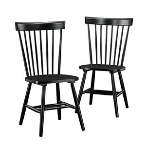 lot 19207 image: Sauder New Grange Spindle Back Chairs, Black finish