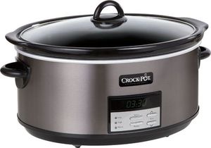 lot 8378 image: Crock-Pot - 8-Quart Slow Cooker - Black Stainless