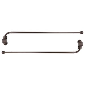 lot 8386 image: 12 Adjustable Swing Arm Window Treatment Curtain Rod, 2-Pack