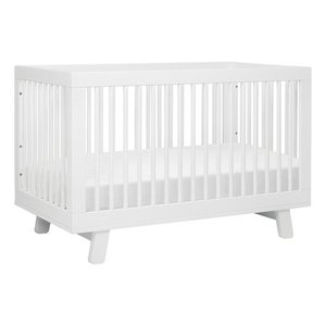 lot 8337 image: Babyletto Hudson 3-in-1 Convertible Crib with Toddler Rail, White - Retail $399.99