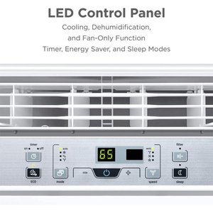 lot 8368 image: MIDEA MAW12R1BWT 12,000 BTU EasyCool Window Air Conditioner, Fan-Cools, Circulates, and Dehumidifies Up to 550 Square Feet, Has A Reusable Filter, and Includes an LCD Remote Control