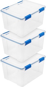 lot 8317 image: 3 Totes, 4 Lids With Handles and Seals