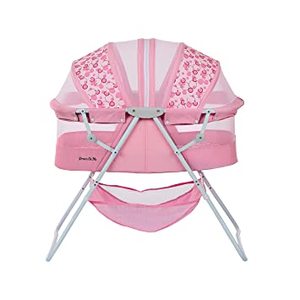 lot 8242 image: Dream On Me Pink Foldable Bassinet