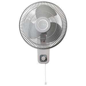 lot 61540 image: Lasko 12in Oscillating Wall-Mount Fan with Anti-Rust Grills