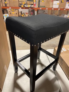 lot 61543 image: Black Wooden Bar stool