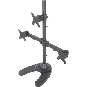 lot 61577 image: Triple LCD Monitor Desk StandMount Free Standing Adjustable 3 Screens up to 24in