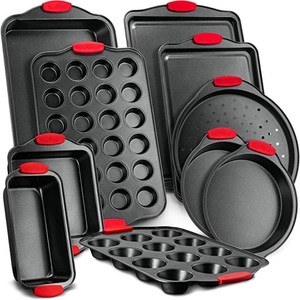 lot 61578 image: NutriChef NCSBS10S 10-Piece Non-Stick Kitchen Oven Baking Pans