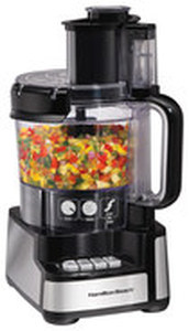 lot 61585 image: Hamilton Beach - Stack & Snap 12-cup Food Processor - Black