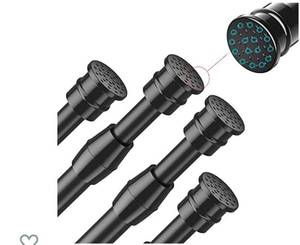 lot 68306 image: 4PCS Black Telescopic Rod Upgrade Tension Rods for Windows 28 to 48 inch Spring Curtain Rod Black&nbsp