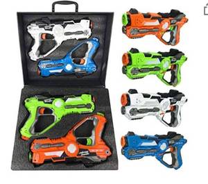 lot 68322 image: Liberty Imports Infrared Laser Tag 4 Players Game Set for Kids - Indoor Outdoor Multiplayer Toy Guns Battle Blasters Mega Pack with Carrying Case open box