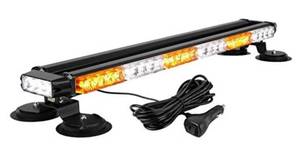 lot 68324 image: ASPL 29.5 54 LED Strobe Light Bar Double Side Flashing High Intensity Emergency Warning Flash Strobe Light, amber  white