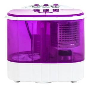 lot 68344 image: KUPPET Portable Washing Machine, Kuppet 10lbs Compact Mini Washer, Wash&Spin Twin Tub for Apartments, Dorms, RV Camping (Purple) open box