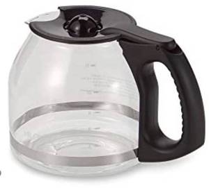 lot 68360 image: Mr. Coffee 12-Cup Replacement Decanter with Ergonomic Handle in Black open box