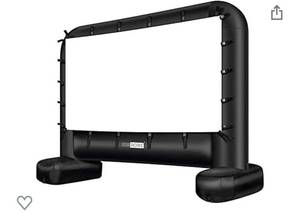 lot 68364 image: VIVOHOME 20 Feet Indoor and Outdoor Inflatable Blow up Mega Movie Projector Screen with Carry Bag for Front and Rear Projection open box