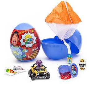lot 68383 image: RYANS WORLD Mega Microverse Egg - Series 4 Filled with Mystery Surprises Skydiver Ryan and Exclusive Vehicles A Must Have for Any Ryan Fan open box