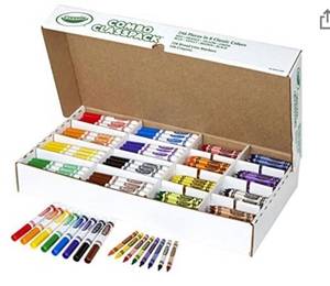 lot 68384 image: Crayola Bulk Markers and Crayons, 256 Count Classpack factory sealed