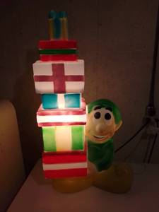 lot 561 image: Elf With Presents Lighted Blow Mold - Empire
