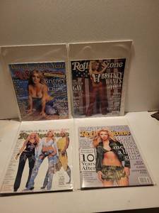 lot 3069 image: Lot of 4 Rolling Stones Magazines - Britney Spears Issues