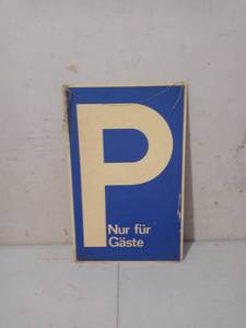 lot 1207 image: Plastic German Guest Only Parking Sign