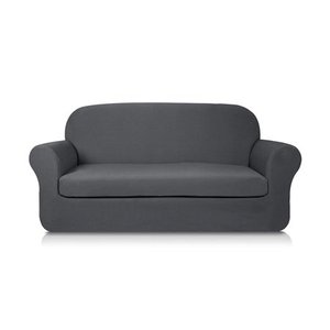 lot 8532 image: Subrtex 2-Piece Slipcover Knit Stretch Sofa Cover Furniture Protector