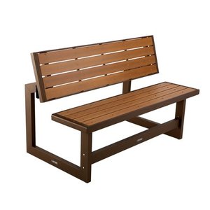 lot 8553 image: Lifetime Outdoor Convertible Bench, Light Brown, 60139 - Retail $274.99