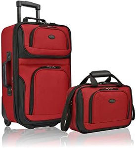 lot 8458 image: US Traveler Rio 2pc Carry On Luggage Set