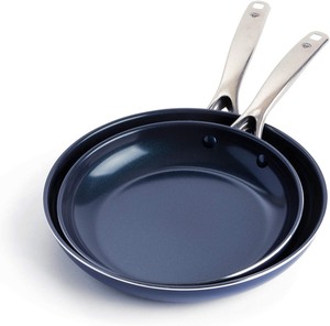 lot 8488 image: Blue Diamond Enhanced Ceramic Non Stick Pans, 12 & 10