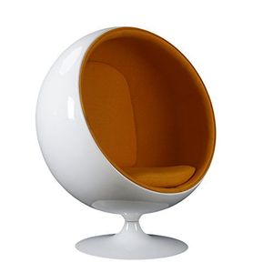 lot 8535 image: Simple Modern Fashion Style Living Room Ball-Style Fiberglass Chair - Retail$899.99