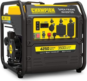 lot 8536 image: Champion Open Frame Inverter Generator Model #200914 - Retail$606.88