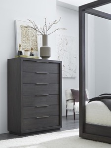 lot 8539 image: Modus Furniture Oxford 6 Drawer Chest, Gray 60x43x22 - Retail$1161.99