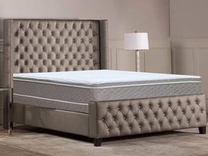 lot 8557 image: Continental Mattress 10 Pillowtop Eurotop Fully Assembled Orthopedic Back Support, 79x59x10 Inch, 52 Lbs., Queen