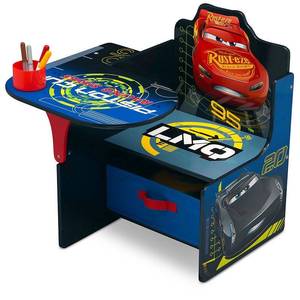 lot 775 image: Disney Pixar Cars Chair Desk with Storage Bin by Delta Children