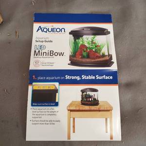 lot 819 image: AQUEON LED MINIBOW DESKTOP AQUARIUM